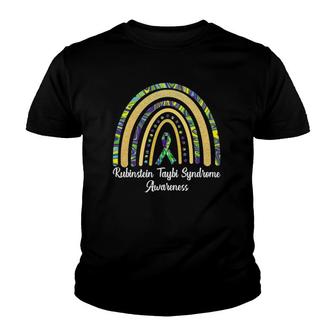 Rubinstein Taybi Syndrome Awareness Rts Rainbow & Ribbon Youth T-shirt | Mazezy