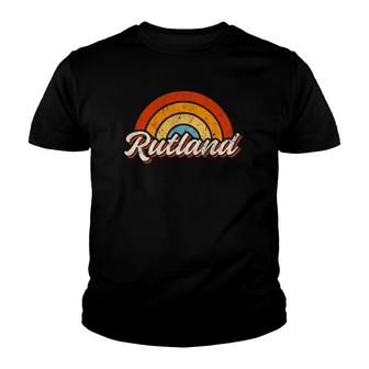 Rutland Massachusetts Ma Vintage Rainbow Retro 70S Youth T-shirt | Mazezy