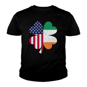 Saint St Patricks Day Irish American Usa Shamrock Ireland Youth T-shirt | Mazezy