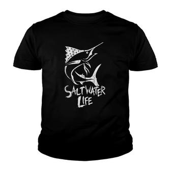 Saltwater Life Fishing Youth T-shirt | Mazezy