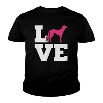 Saluki Love Dog Pet Lover Youth T-shirt | Mazezy