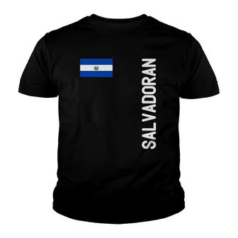 Salvadoran Flag And El Salvador Roots Youth T-shirt | Mazezy