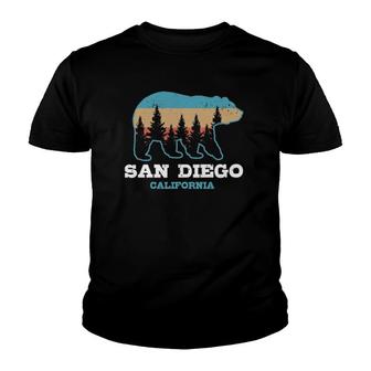 San Diego California Grizzly Bear Nature Vintage Souvenir Youth T-shirt | Mazezy