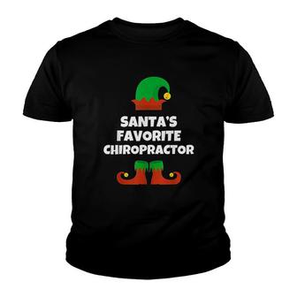 Santa Favorite Chiropractor Christmas Gift Chiropractic Youth T-shirt - Thegiftio UK