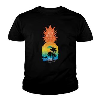 Santa Monica Beach Graphic Tees Los Angeles California Youth T-shirt | Mazezy