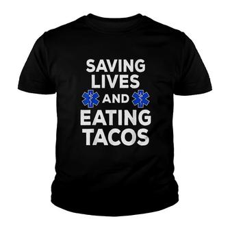 Saving Lives And Eating Tacos Youth T-shirt - Thegiftio UK