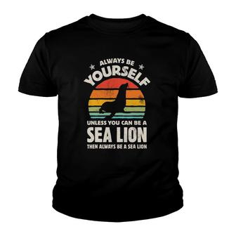 Sea Lion Always Be Yourself Retro Vintage 60S 70S Men Women Youth T-shirt | Mazezy