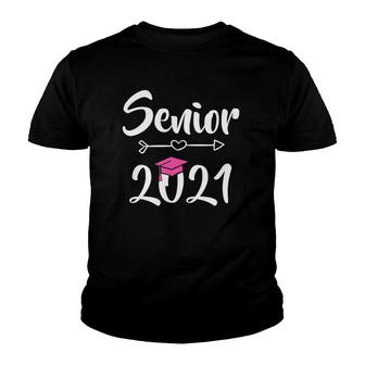 Senior 2021 Graduation Pink Tassel Class Of 21 Tee Youth T-shirt | Mazezy