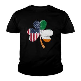 Shamrock Usa Flag Irish Ireland Youth T-shirt - Thegiftio UK