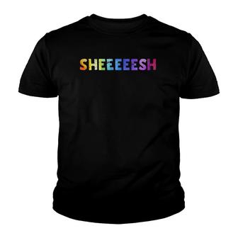 Sheeeeesh Sheeesh Trending Meme Youth T-shirt | Mazezy