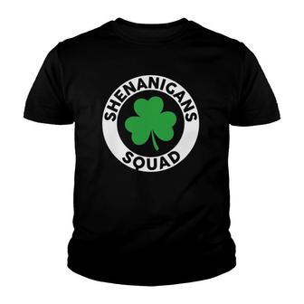 Shenanigans Squad Funny St Patrick's Day Matching Group Youth T-shirt | Mazezy UK