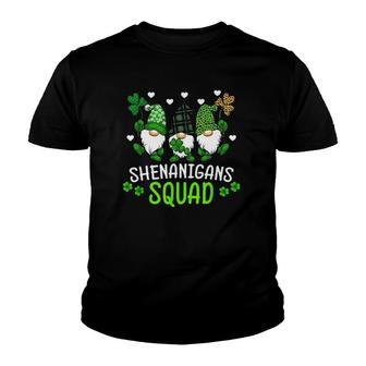 Shenanigans Squad St Patrick's Day Gnomes Green Irish Youth T-shirt | Mazezy