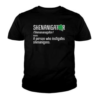 Shenanigator Definition St Patrick's Day Youth T-shirt | Mazezy