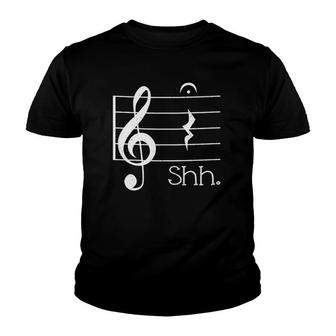 Shh Quarter Rest Fermata Music Musician Youth T-shirt | Mazezy DE