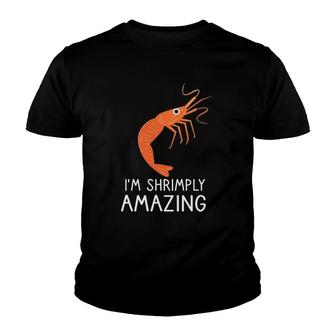 Shrimp Gift Seafood Lover Quote Prawn Food Funny Youth T-shirt | Mazezy