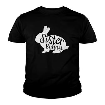 Sister Bunny Cute Rabbit Family Easter Gift Youth T-shirt | Mazezy
