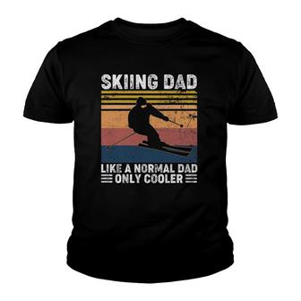 Skiing Dad Like A Normal Dad Only Cooler Vintage Youth T-shirt | Mazezy