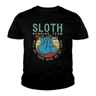 Sloth Running Team Funny Marathon Runner Gift Youth T-shirt | Mazezy