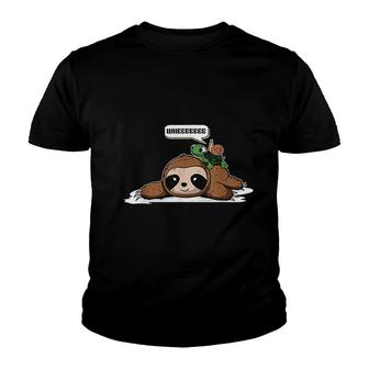 Sloth Turtle Snail Funny Sloth Cute Youth T-shirt | Mazezy