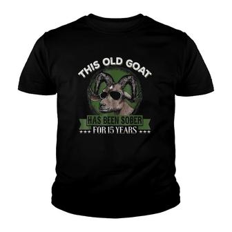 Sober Sobriety Gift Ideas For Men 15 Years Sober Youth T-shirt | Mazezy