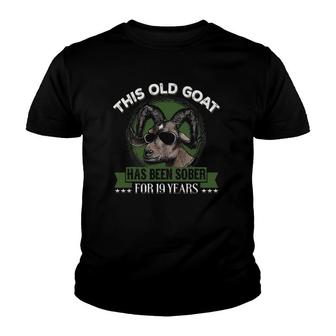 Sober Sobriety Gift Ideas For Men 19 Years Sober Youth T-shirt - Thegiftio UK