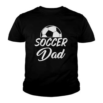 Soccer Dad Word Letter Print Tee For Soccer Players And Coac Youth T-shirt | Mazezy