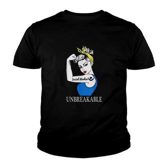 Social Worker Unbreakable Youth T-shirt - Thegiftio UK