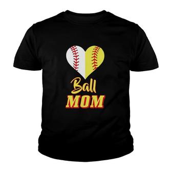 Softball Baseball Mom Sport Mother Gift Idea Youth T-shirt | Mazezy