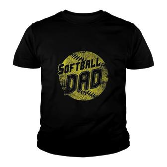 Softball Dad Fastpitch Youth T-shirt | Mazezy