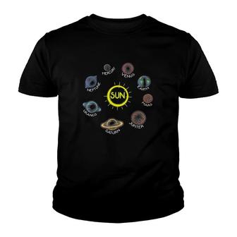 Solar System Planets And Space Scientific Youth T-shirt | Mazezy