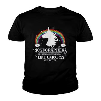 Sonographers Fabulous Magical Like Unicorns Youth T-shirt - Thegiftio UK