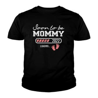 Soon To Be Mommy 2022 Loading Bar Youth T-shirt - Thegiftio UK