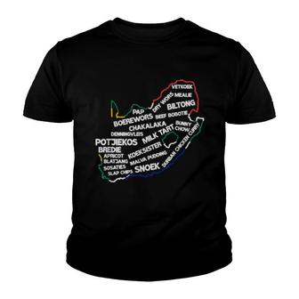 South Africa Food South African Flag Map Nostalgia Youth T-shirt | Mazezy
