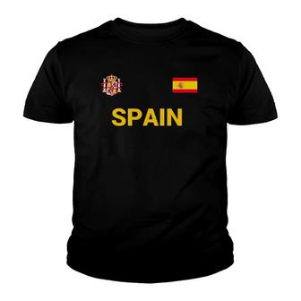 Spain -Espana Flag Jersey Soccer -Football Youth T-shirt | Mazezy