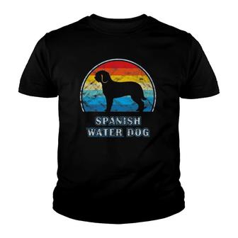 Spanish Water Dog Vintage Design Dog Youth T-shirt | Mazezy