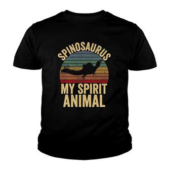 Spinosaurus - Dinosaur Spirit Animal Vintage Retro Youth T-shirt | Mazezy