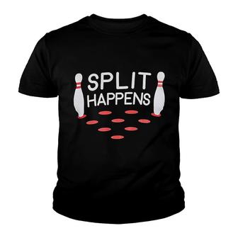 Split Happens Funny Bowling Team V2 Youth T-shirt - Thegiftio UK