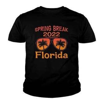 Spring Break Florida 2022 Vintage Retro Palm Tree Sunglasses Premium Youth T-shirt | Mazezy