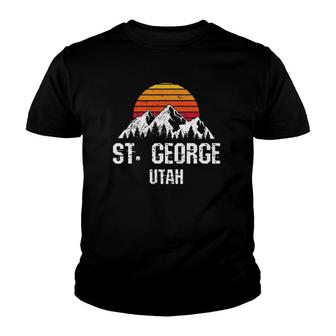 St George Utah Distressed Retro Gift Youth T-shirt - Thegiftio UK