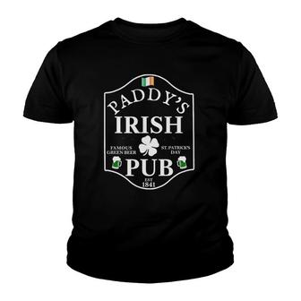 St Patrick's Day Beer Mens Paddy's Irish Pub Gift Youth T-shirt | Mazezy