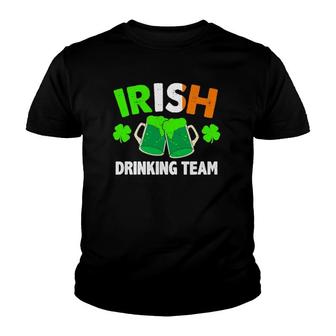 St Patricks Day Irish Drinking Team Ireland Flag Green Beer Youth T-shirt | Mazezy