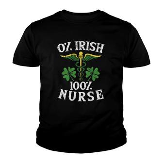 St Patricks Day Nurse Cute Irish Nursing Youth T-shirt | Mazezy
