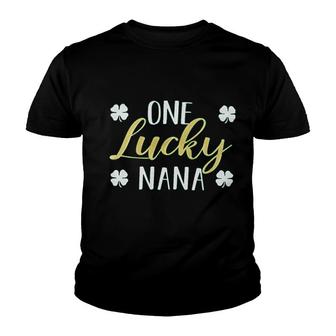 St Patricks Day One Lucky Nana V2 Youth T-shirt - Thegiftio UK
