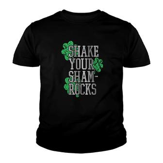St Patricks Day Shake Your Shamrocks Youth T-shirt | Mazezy