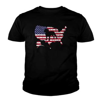 Staffordshire Bull Terrier American Flag Usa Patriotic Gifts Youth T-shirt | Mazezy
