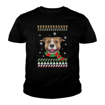 Staffy Christmas Youth T-shirt - Thegiftio UK