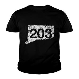 Stamford Bridgeport Area Code 203 Connecticut Gift Youth T-shirt | Mazezy