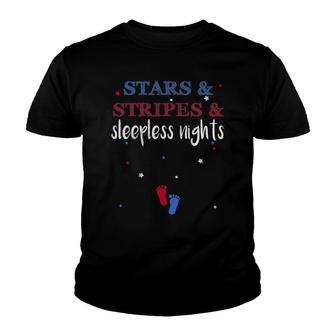 Stars And Stripes And Sleepless Nights July 4Th Of July Youth T-shirt | Mazezy