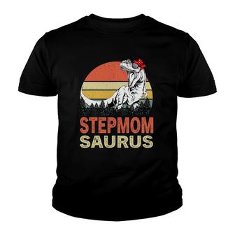 Stepmomsaurus Dinosaurrex Funny Matching Family Saurus Youth T-shirt | Mazezy