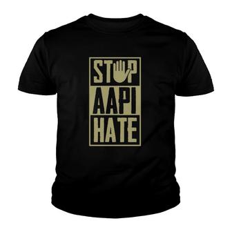 Stop Aapi Hate Stop Hand Sign Asian American Pride Love Youth T-shirt | Mazezy CA